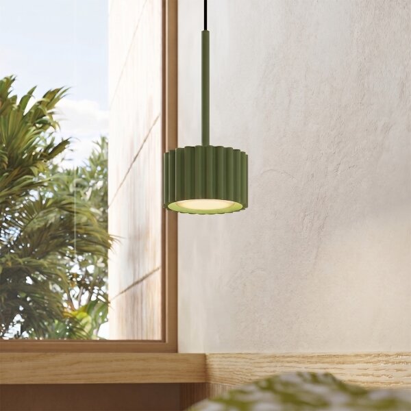 Sollux SL.2679 - Lustr na lanku AURA 1xGX53/10W/230V zelená