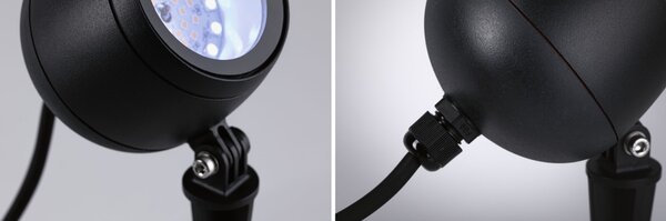 Paulmann 94769 Plug&Shine Kikolo, zahradní reflektor s trnem 6,2W LED RGBW, antracit, IP65, ZigBee