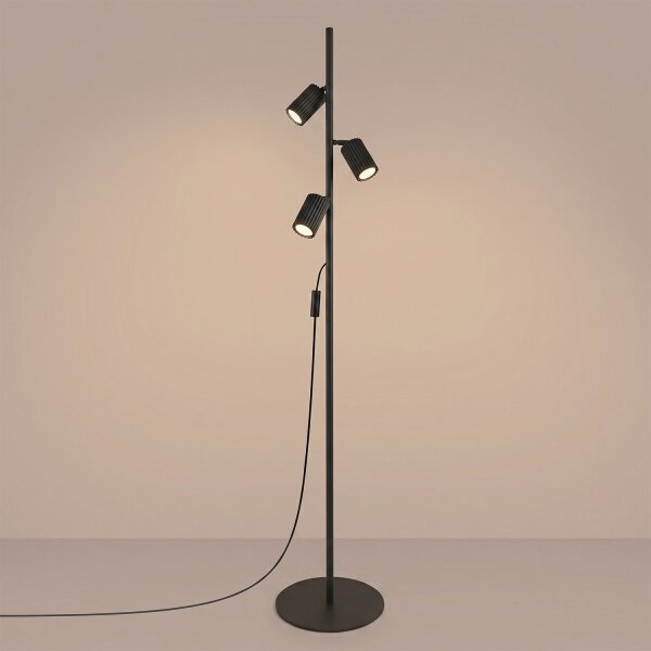 Sollux SL.2016 - Stojací lampa KARBON 3xGU10/10W/230V černá