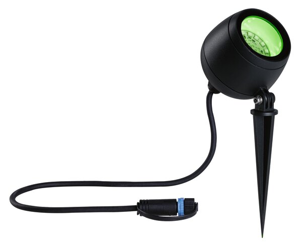 Paulmann 94769 Plug&Shine Kikolo, zahradní reflektor s trnem 6,2W LED RGBW, antracit, IP65, ZigBee