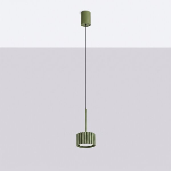 Sollux SL.2679 - Lustr na lanku AURA 1xGX53/10W/230V zelená