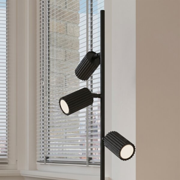Sollux SL.2016 - Stojací lampa KARBON 3xGU10/10W/230V černá