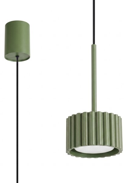 Sollux SL.2679 - Lustr na lanku AURA 1xGX53/10W/230V zelená