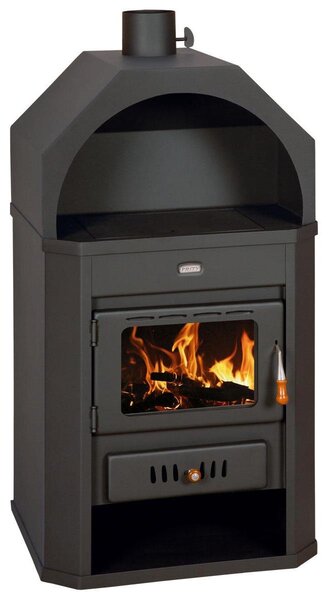 PRITY, Kamna na dřevo s oblou horní částí, 15,9 kW, Třída A, Ø 130 mm