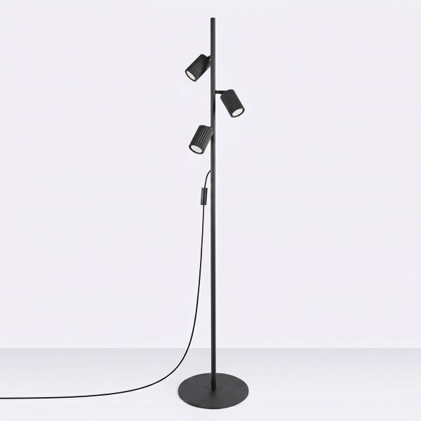 Sollux SL.2016 - Stojací lampa KARBON 3xGU10/10W/230V černá