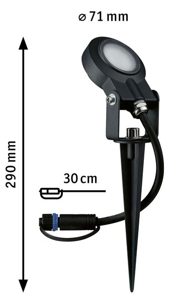 Paulmann 94729 Plug&Shine Sting, základní set zahradních reflektorů 3x6,3W LED 2200K stmívatelné, IP67