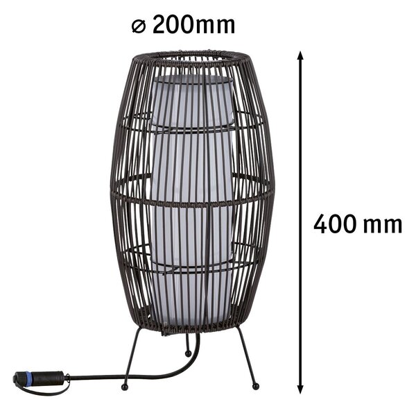 Paulmann 94754 Plug&Shine Basket, venkovní lucerna LED 3,2W RGBW, výška 40cm, IP44, ZigBee