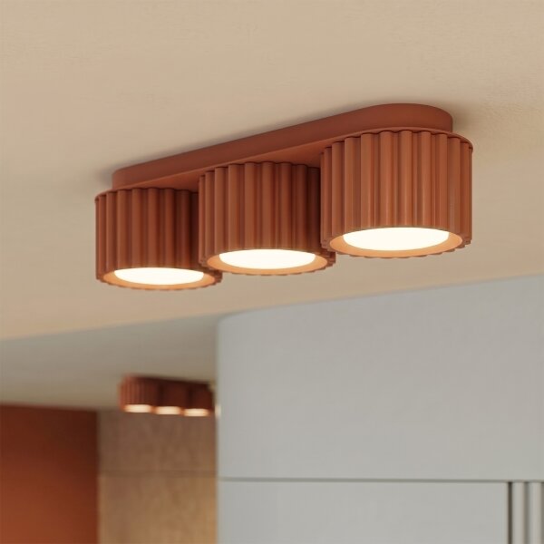 Sollux SL.2632 - Bodové svítidlo AURA 3xGX53/10W/230V oranžová