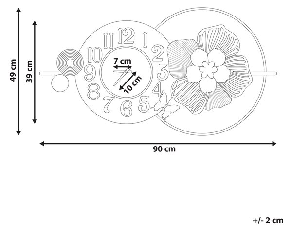 Nástěnné hodiny BERKERIUM 90 cm Kov Modrá