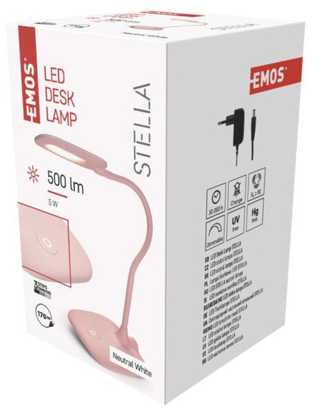 Stolní LED lampa STELLA růžová