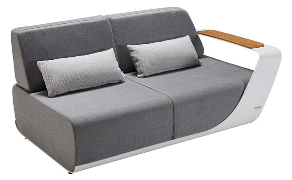Zahradní 5 místná rohová souprava ONDA WHITE GREY Exteriér | Zahradní sedací sestavy