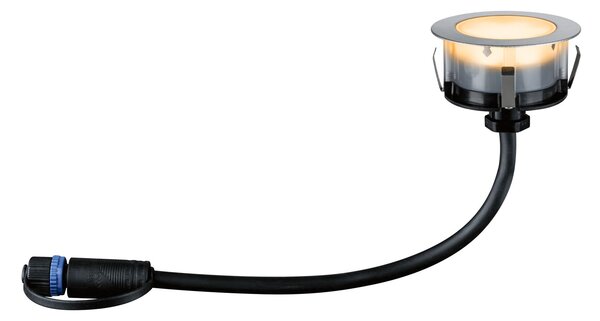 Paulmann 94722 Plug&Shine Floor, základní set zápustných svítidel do terasy 3x2W LED 2200K stmívatelné, stříbrná, IP67