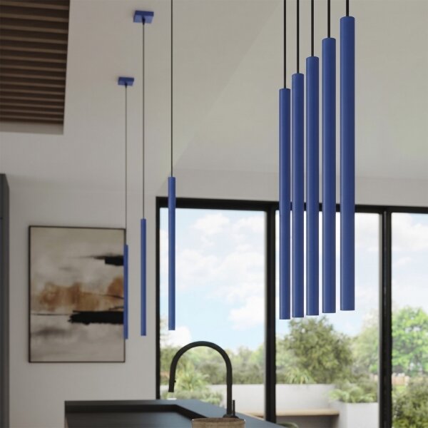 Sollux SL.2125 - Lustr na lanku PASTELO 1xG9/8W/230V modrá
