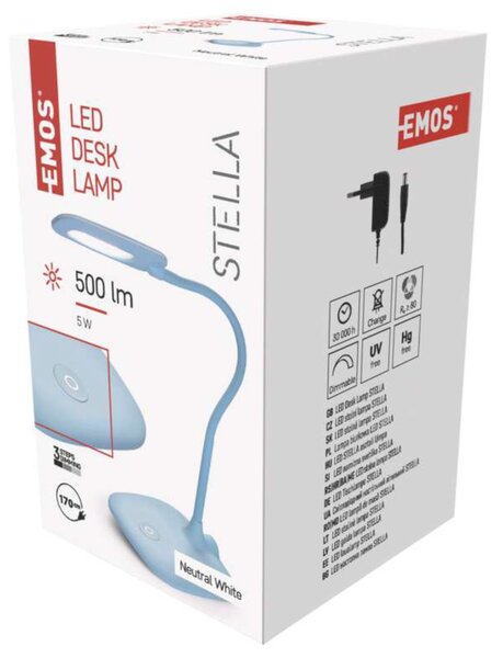 Stolní LED lampa STELLA modrá