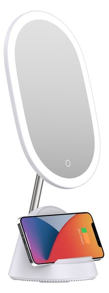 LED kosmetické zrcátko Immax FACE 3v1, stojánek s Qi nabíjením