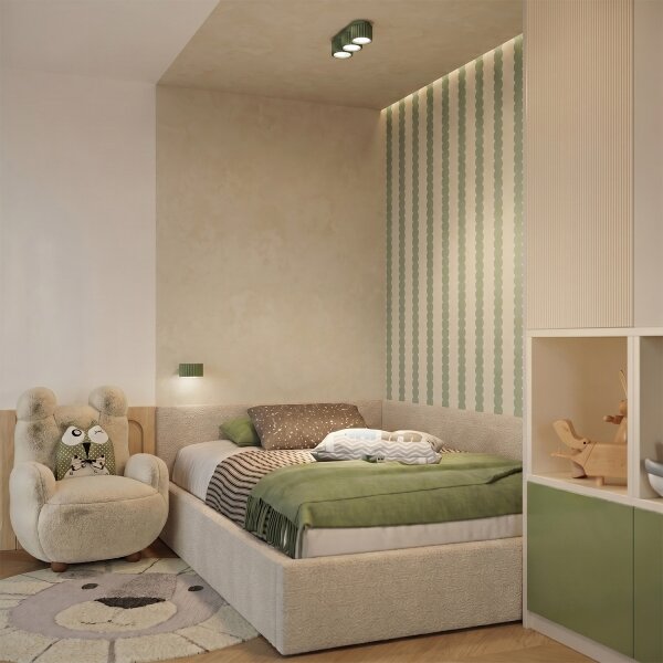 Sollux SL.2615 - Nástěnné svítidlo AURA 1xGX53/10W/230V zelená
