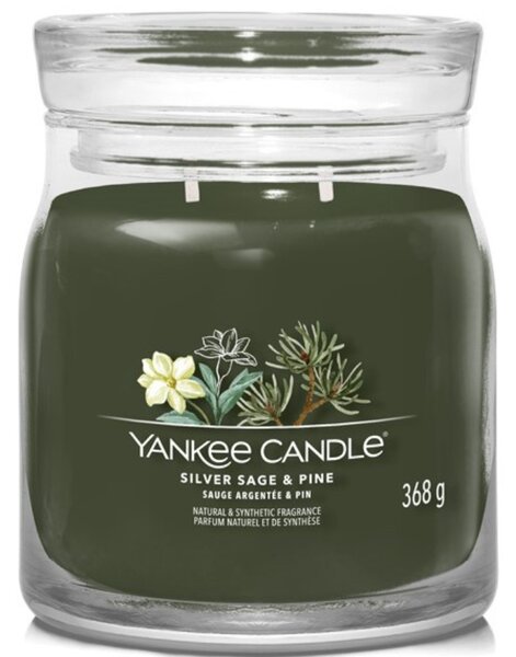 Střední vonná svíčka Yankee Candle Sage & Pine Signature