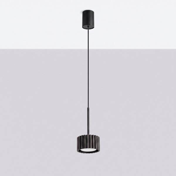 Sollux SL.2677 - Lustr na lanku AURA 1xGX53/10W/230V černá