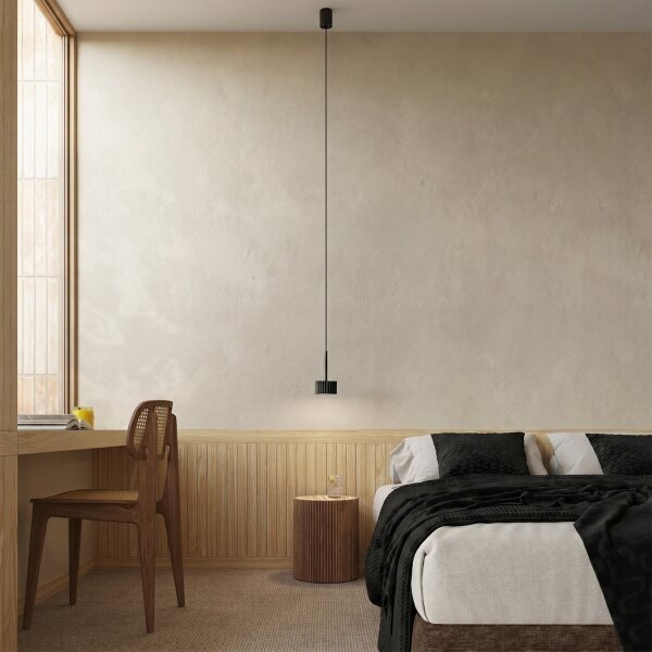 Sollux SL.2677 - Lustr na lanku AURA 1xGX53/10W/230V černá