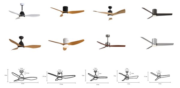 Immax NEO LITE SOFISTICADO Smart LED stropní svítidlo s ventilátorem Tuya WiFi černé/dřevo