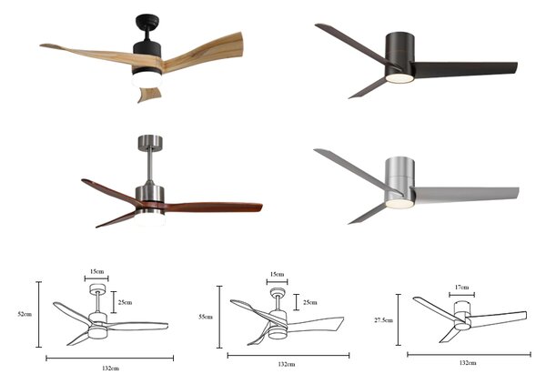 Immax NEO LITE SOFISTICADO Smart LED stropní svítidlo s ventilátorem Tuya WiFi černé/dřevo