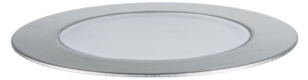 Paulmann 94721 Plug&Shine Floor, zápustné svítidlo do terasy 2W LED 2200K, stříbrná, prům. 7cm, IP67