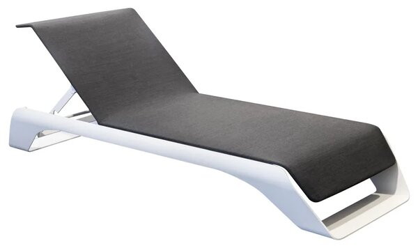 Zahradní lehátko ONDA WHITE GREY s odkládacím stolkem Exteriér | Zahradní lehátka