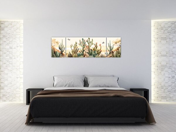 Obraz - Poušť, aquarel (170x50 cm)