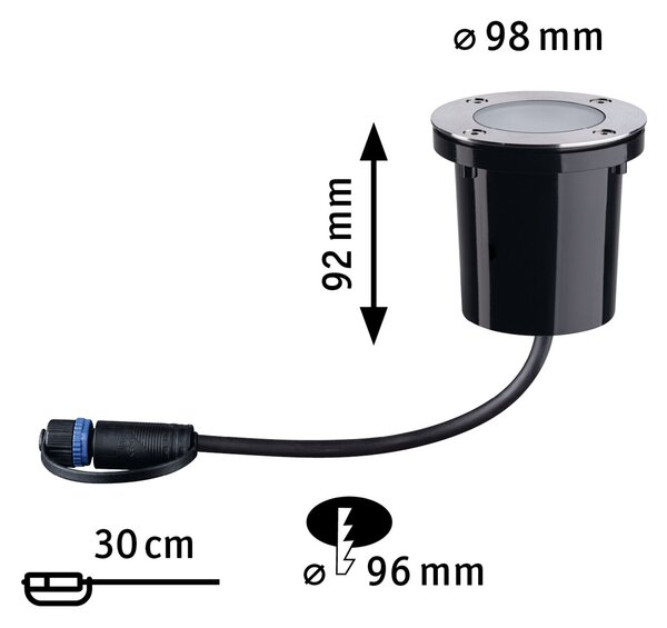 Paulmann 94588 Plug&Shine zápustné venkovní svítidlo 4,6W LED Tunable White, průměr 9,8cm, IP67, ZigBee