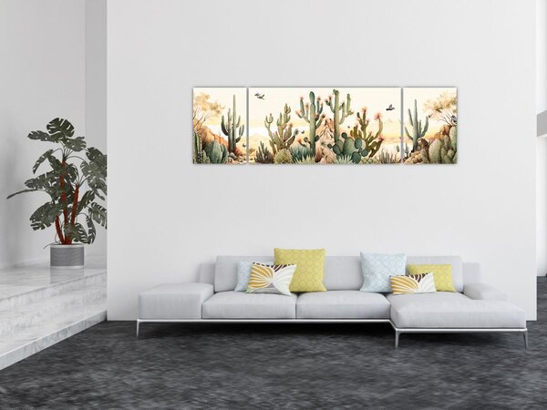 Obraz - Poušť, aquarel (170x50 cm)