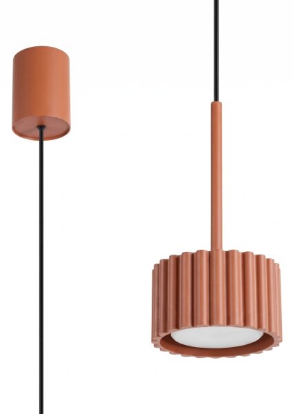 Sollux SL.2680 - Lustr na lanku AURA 1xGX53/10W/230V červená