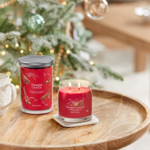 Střední vonná svíčka Yankee Candle Sparkling Cinnamon Signature