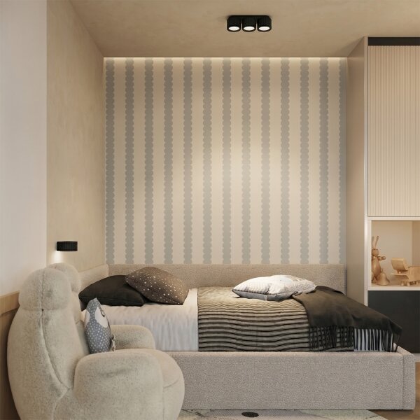 Sollux SL.2613 - Nástěnné svítidlo AURA 1xGX53/10W/230V černá