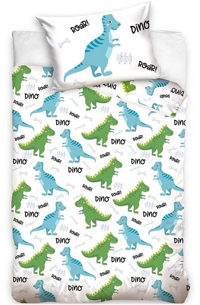 Ložní povlečení do dětské postýlky s dinosaury - 100% bavlna - 100×135 cm + 40×60 cm
