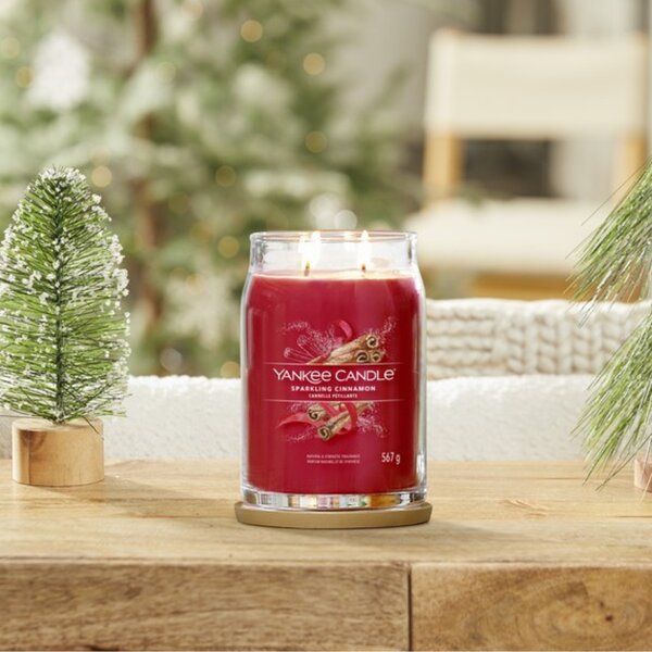 Velká vonná svíčka Yankee Candle Sparkling Cinnamon Signature