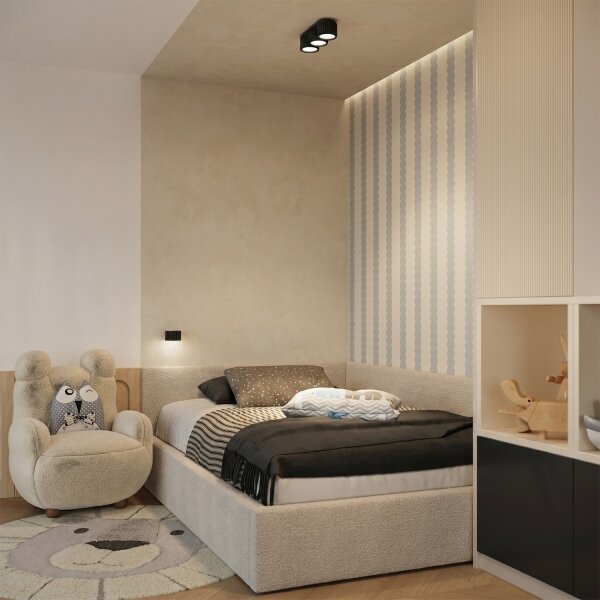 Sollux SL.2613 - Nástěnné svítidlo AURA 1xGX53/10W/230V černá