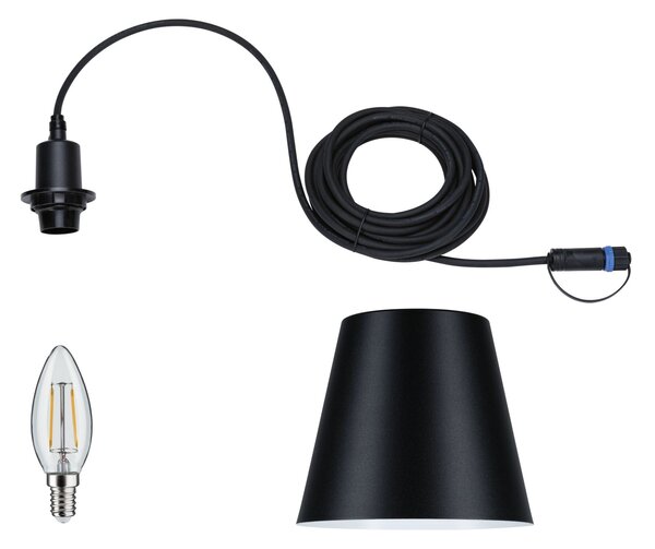 Paulmann 93104 Plug&Shine Kofia, závěsné svítidlo 1xE14, průměr 16cm, IP44