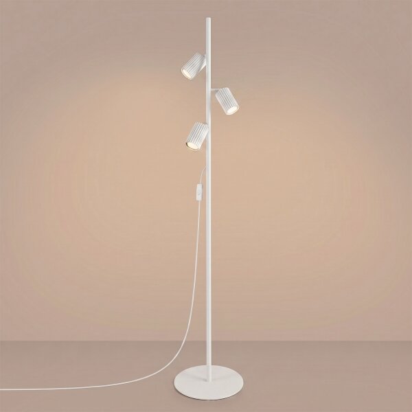 Sollux SL.2014 - Stojací lampa KARBON 3xGU10/10W/230V bílá