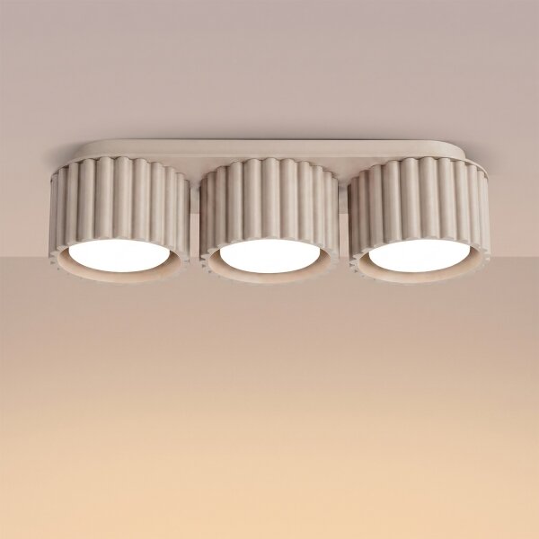 Sollux SL.2635 - Bodové svítidlo AURA 3xGX53/10W/230V taupe