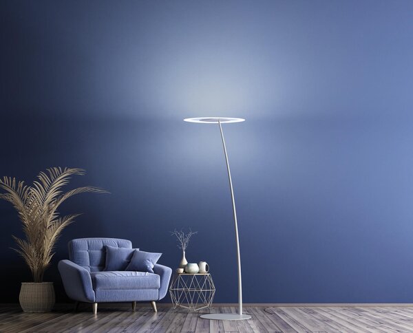 Linea Light 9315 Antigua_FL, bílá stojací lampa 39W LED 3000K, výška 192cm