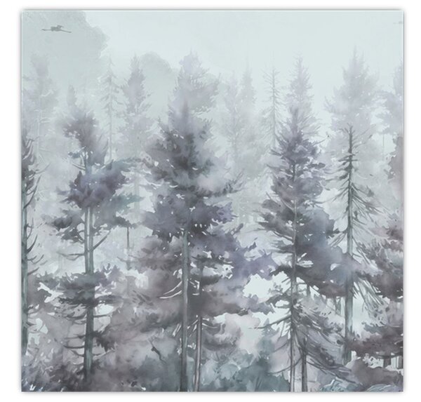Obraz - Borovicový les II., aquarel (30x30 cm)