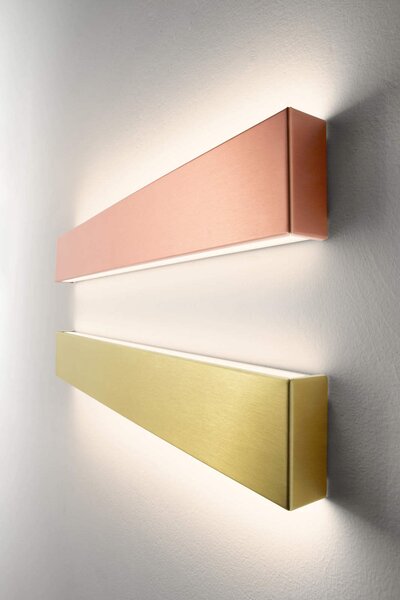 Linea Light 9537M Box_W, mosazné nástěnné svítidlo se svícením nahoru/dolů, 28W LED 2700K, délka 61,9cm