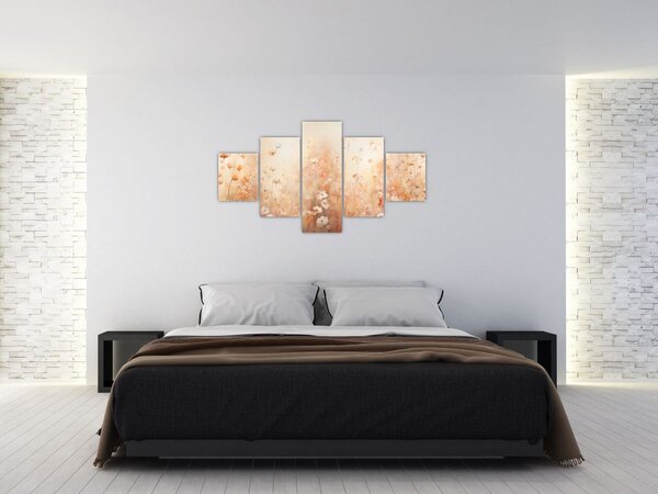 Obraz - Vzor divokých květin (125x70 cm)