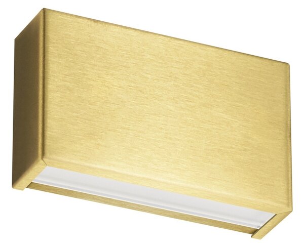 Linea Light 9533M Box_W, mosazné nástěnné svítidlo se svícením nahoru/dolů, 10W LED 2700K, délka 13,9cm