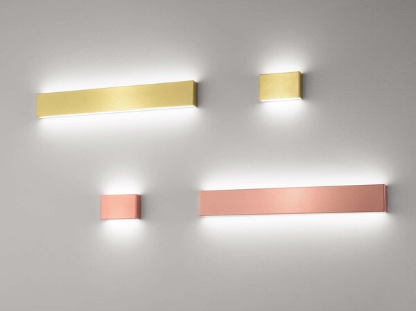 Linea Light 9537M Box_W, mosazné nástěnné svítidlo se svícením nahoru/dolů, 28W LED 2700K, délka 61,9cm