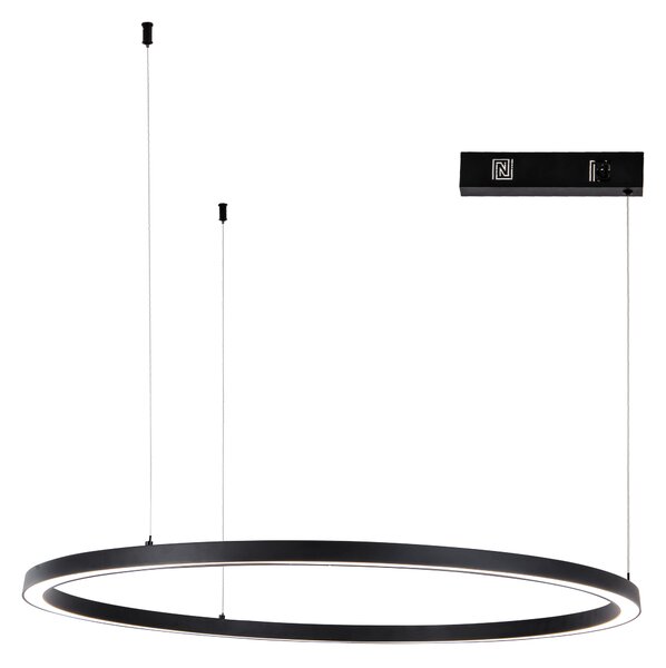 Immax NEO FINO NEW Smart závěsné svítidlo 1 kruh, 80cm, 60W, černé, Zigbee 3.0