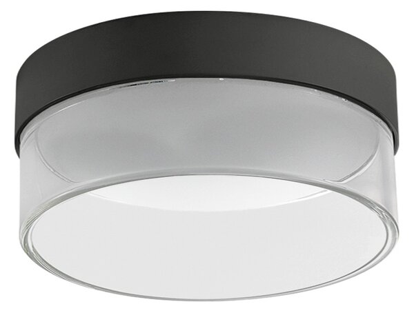 Linea Light 90297 Crumb, černé moderní stropní svítidlo, 15W LED 3000K, prům. 15,4cm