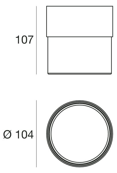 Linea Light 90281 Crumb, bílé moderní stropní svítidlo, 10W LED 3000K, prům. 10,4cm