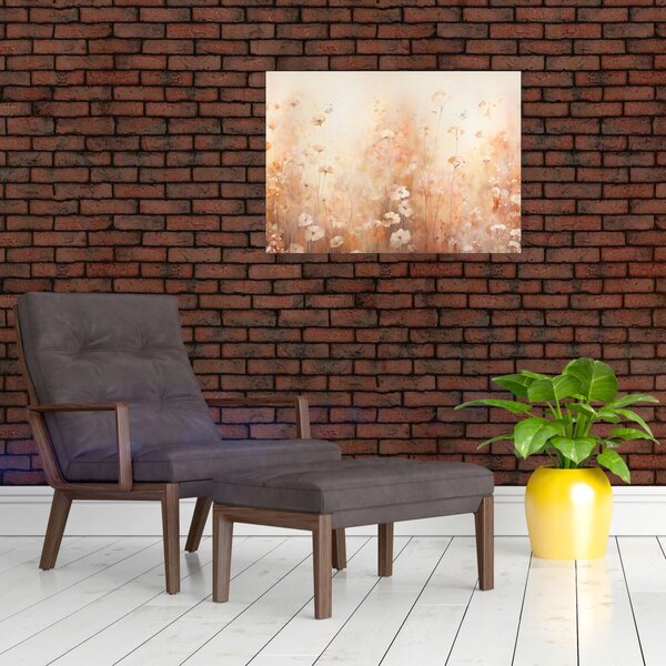Obraz - Vzor divokých květin (70x50 cm)