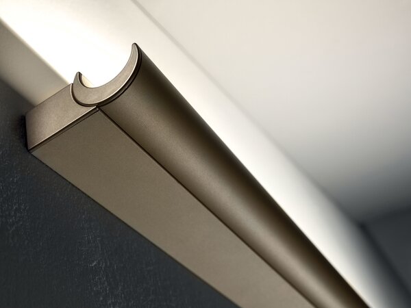Linea Light 9801 Halfpipe, černé lineární svítidlo s nastavitelným směrem svícení, 11W LED 3000K, 30cm, IP44